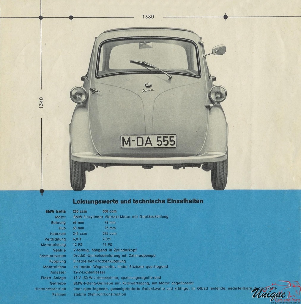 1955 BMW Iso Isetta Brochure Page 9